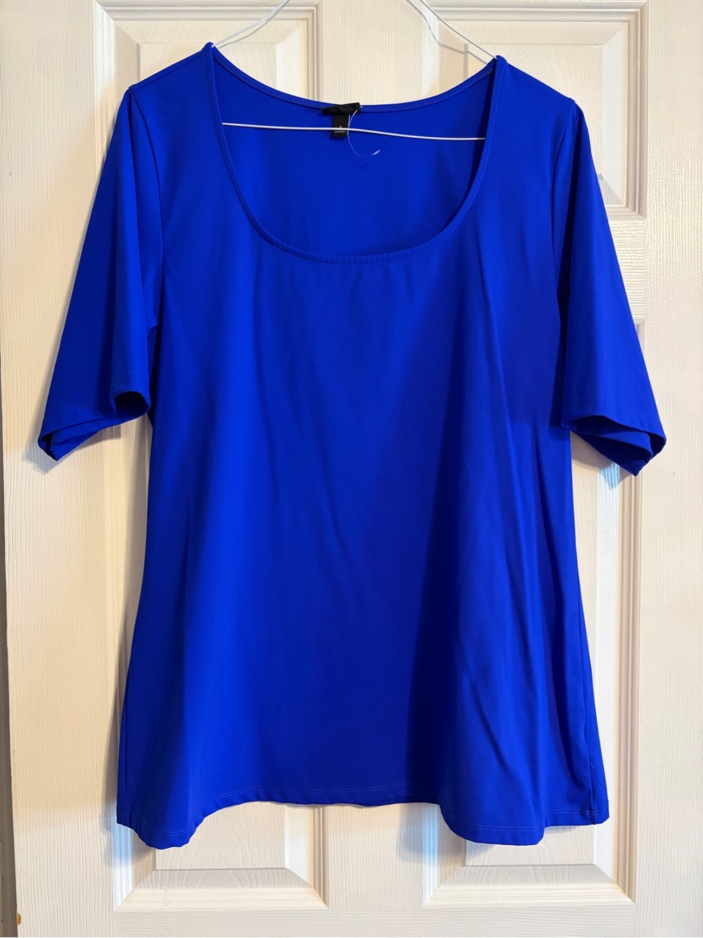 Torrid Sculpting Knit Scoop Neck Elbow Sleeve Top - Size 3 / 3X Royal Blue NWOT
